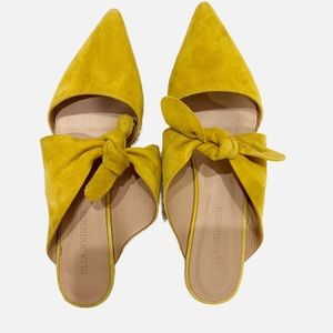 Ulla Johnson Suede Citron Mules